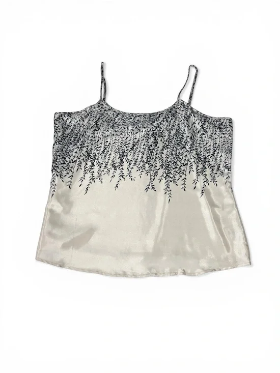 Coldwater Creek White Women’s Floral-Print Cami Adjustable Straps L - Picture 2 of 10